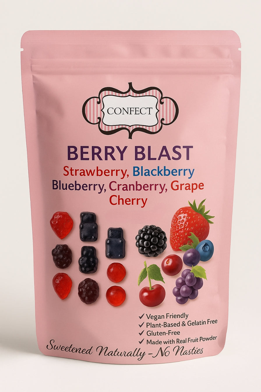 Confect Berry Blast Gummies | Pack of Strawberry, Blackberry, Blueberry, Cranberry, Grape, Cherry Gummies |  Grab2Buy Confect Grab2Buy
