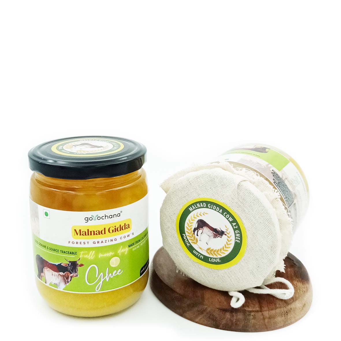 Gorochana 100% Source Traceable Desi Malnad Gidda A2 Full Moon Day Bilona Cow Ghee | Pure Ghee | Organic Ghee 