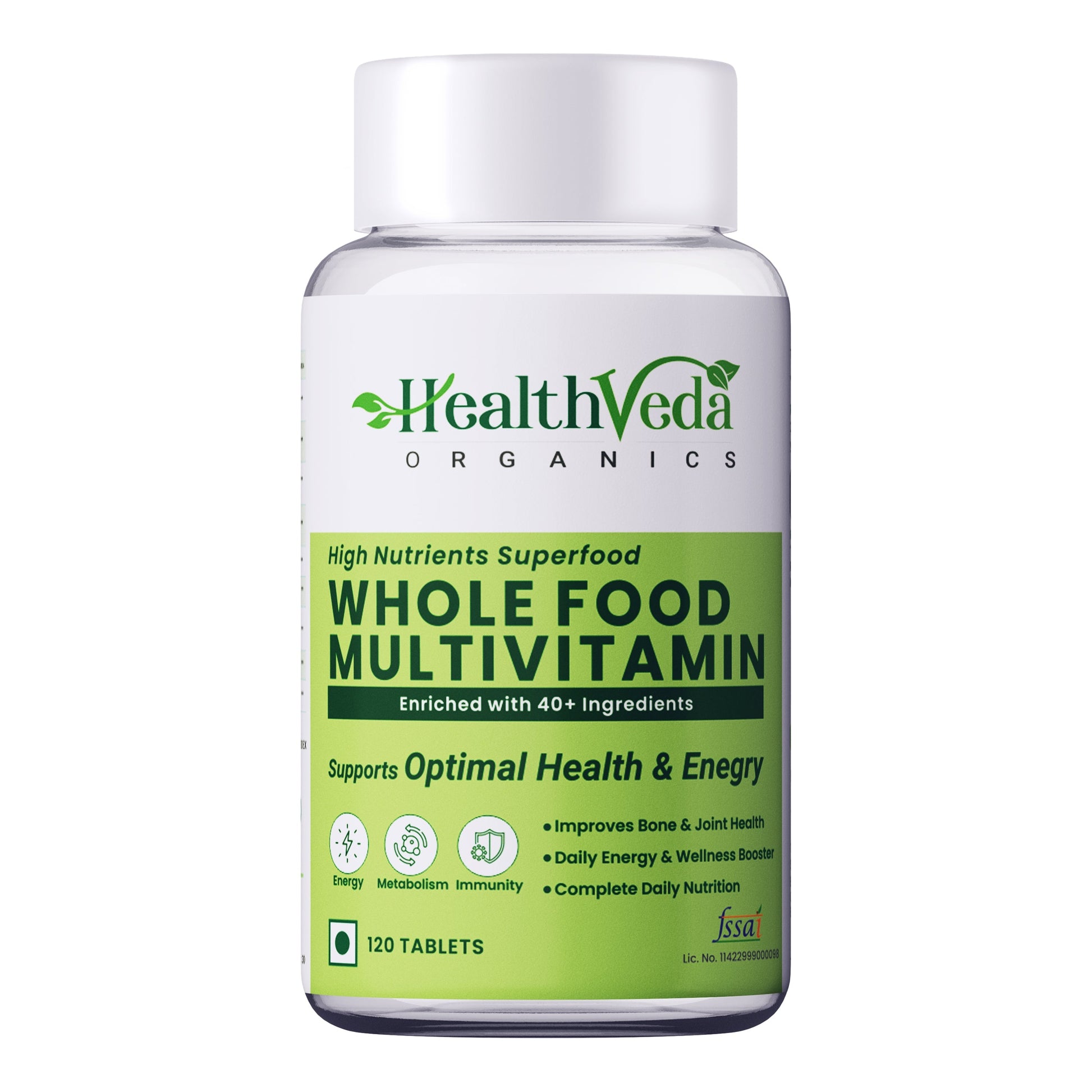 Health Veda Organics Whole Food Multivitamin Veg Tablets 
