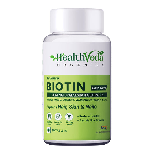 Health Veda Organics Advance Biotin Tablets | Grab2Buy