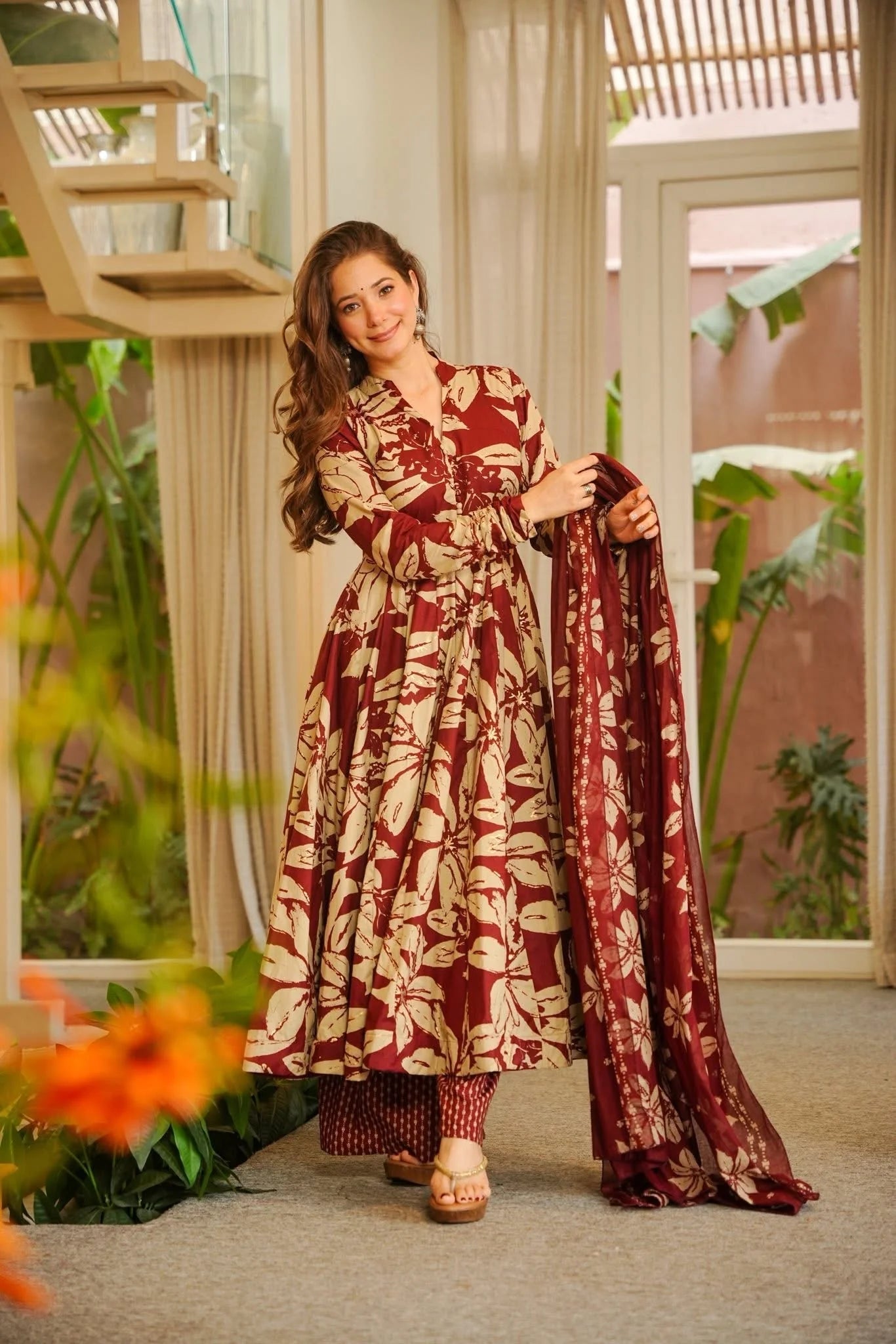 Yash Enterprise Red Muslin Cotton Silk Party Wear Embroidery Suit Set  Grab2Buy Yash Enterprise Grab2Buy