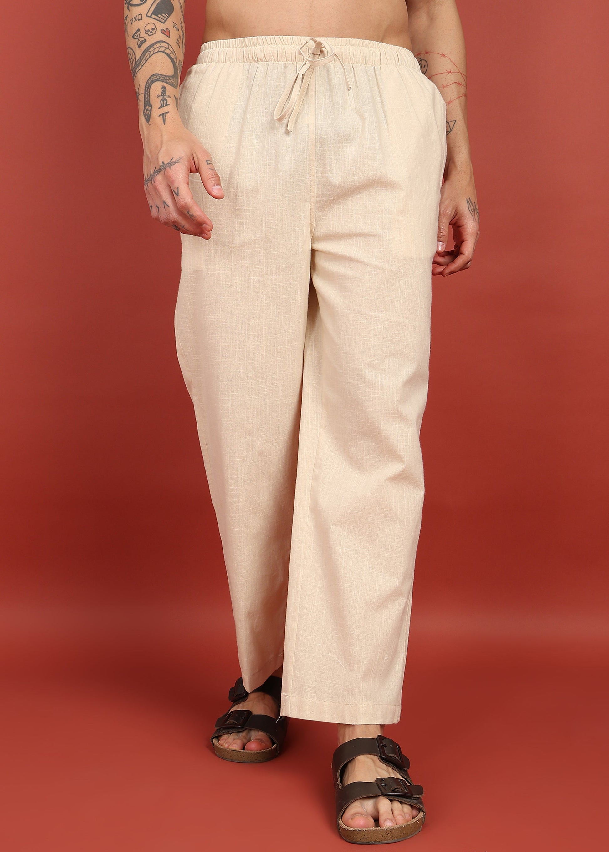Fabmade Ivory Comfort Linen Pyjama