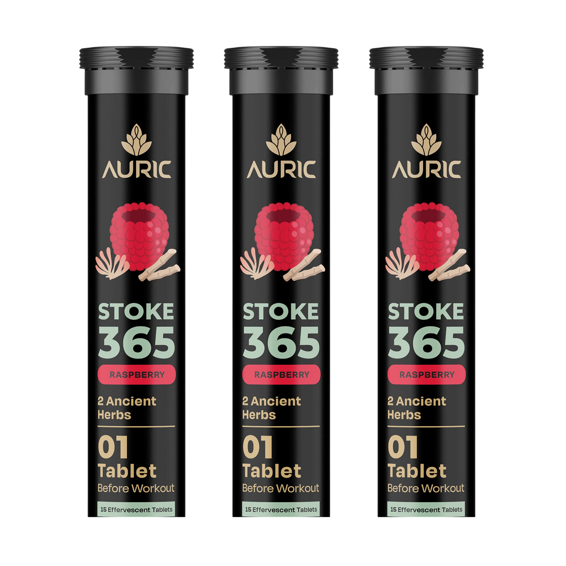 Auric STOKE365 Effervescent Tablets | Raspberry Flavour