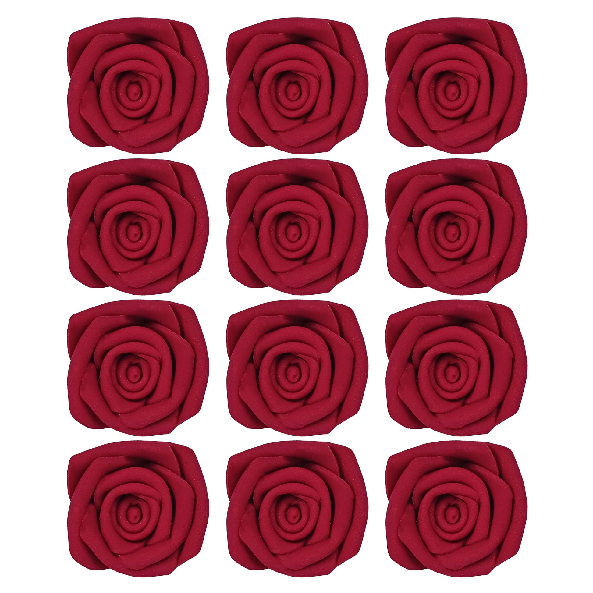 Confect Rich Deep Burgundy Rose | Edible Sugar Roses Topper