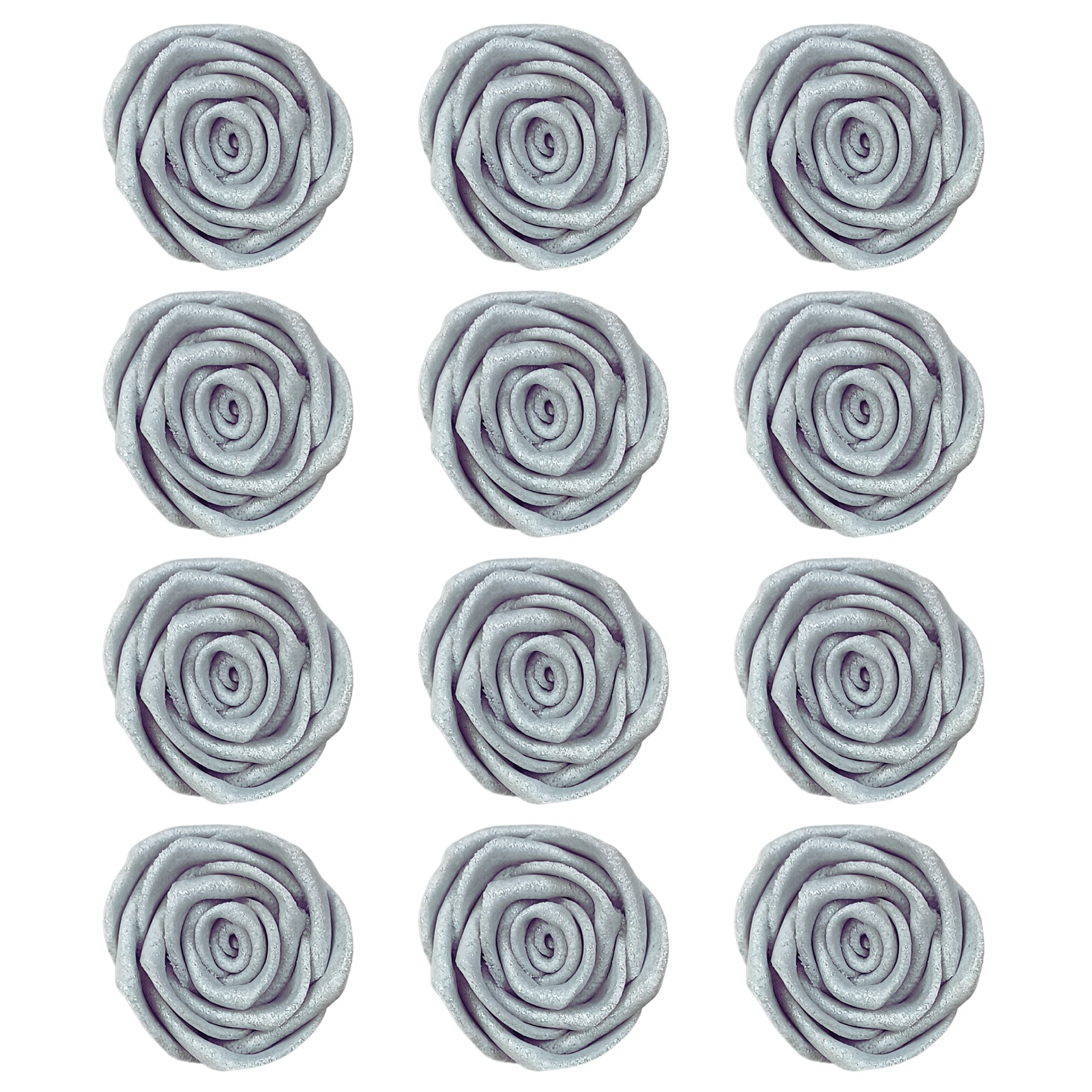 Confect Silver | Edible Metallic Sugar Roses Topper