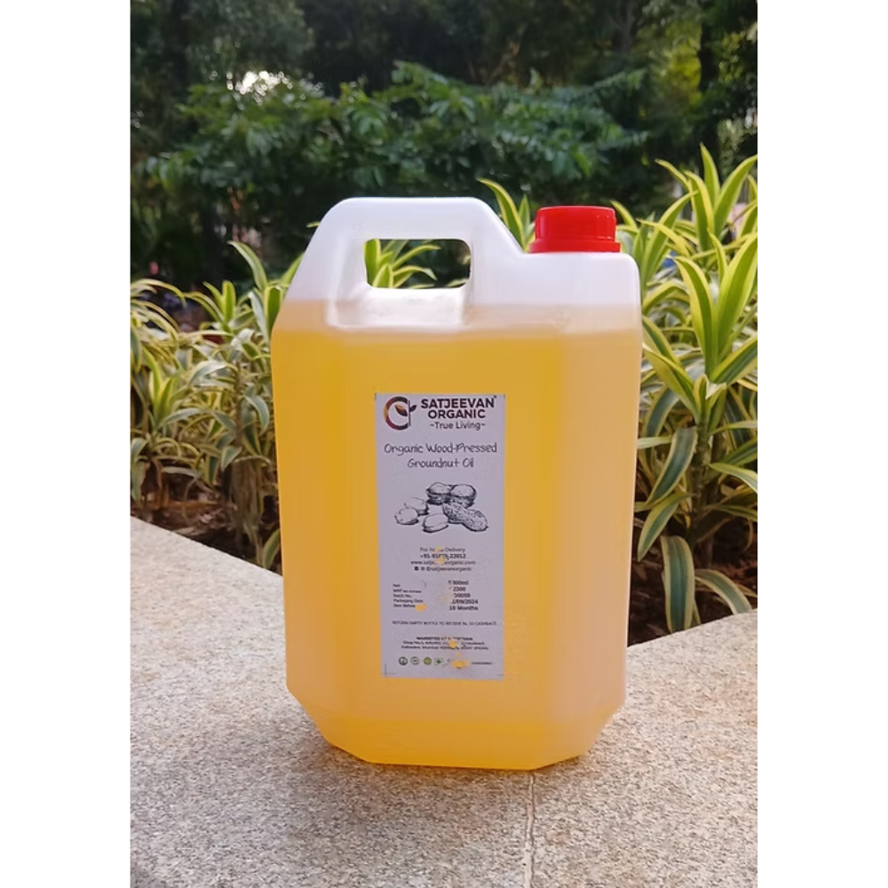 Satjeevan Organic Wood-Pressed Groundnut Oil 