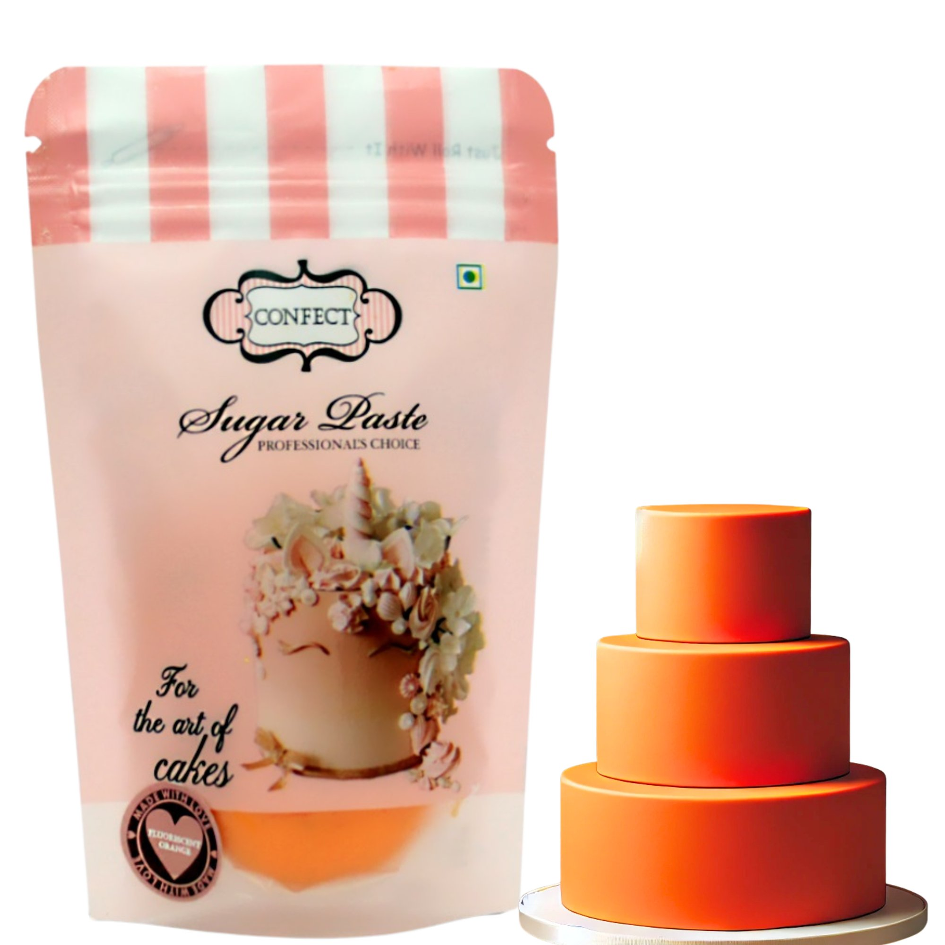 Confect Fluorescent Orange Fondant | Edible Sugarpaste