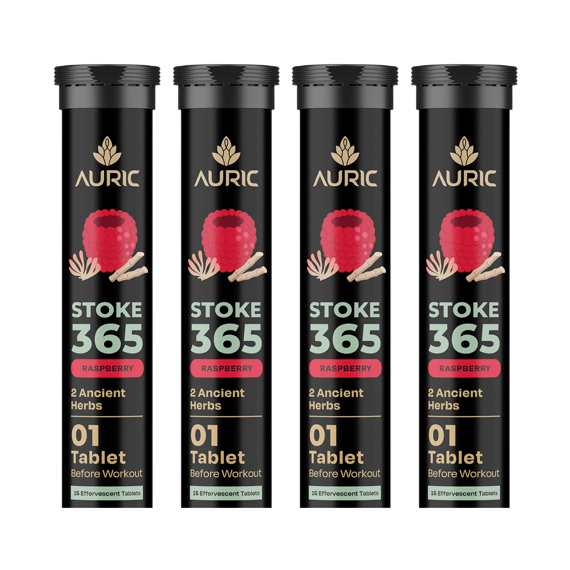 Auric STOKE365 Effervescent Tablets | Raspberry Flavour