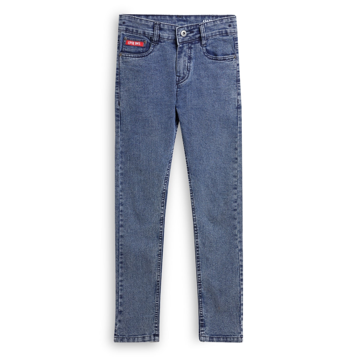 Chilins Girls Slim Mid Rise Cotton Confortable Blue Jeans