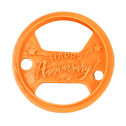 Confect Toppers Cutters | Congratulations Topper Cutter | Cake & Cupcake Decorating Supplies (Happy Anniversary)
