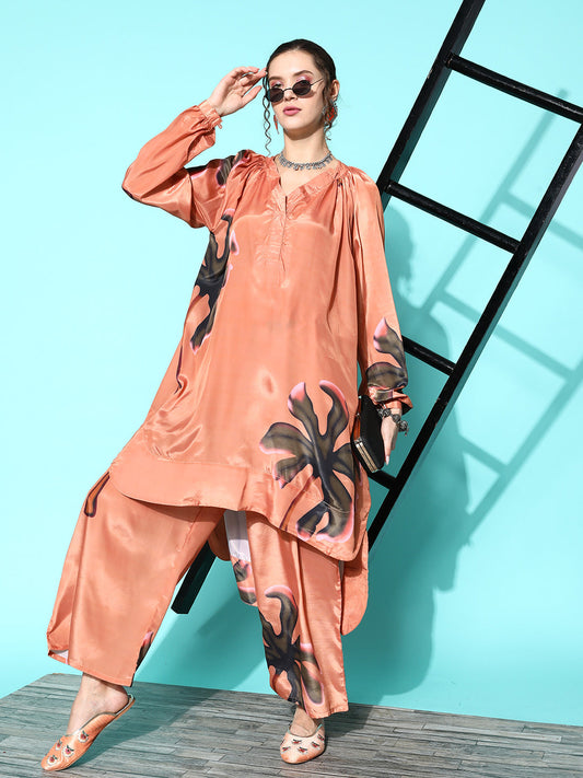 InWeave Women's Faun Big Tree Print Kurta Set - Grab2buy