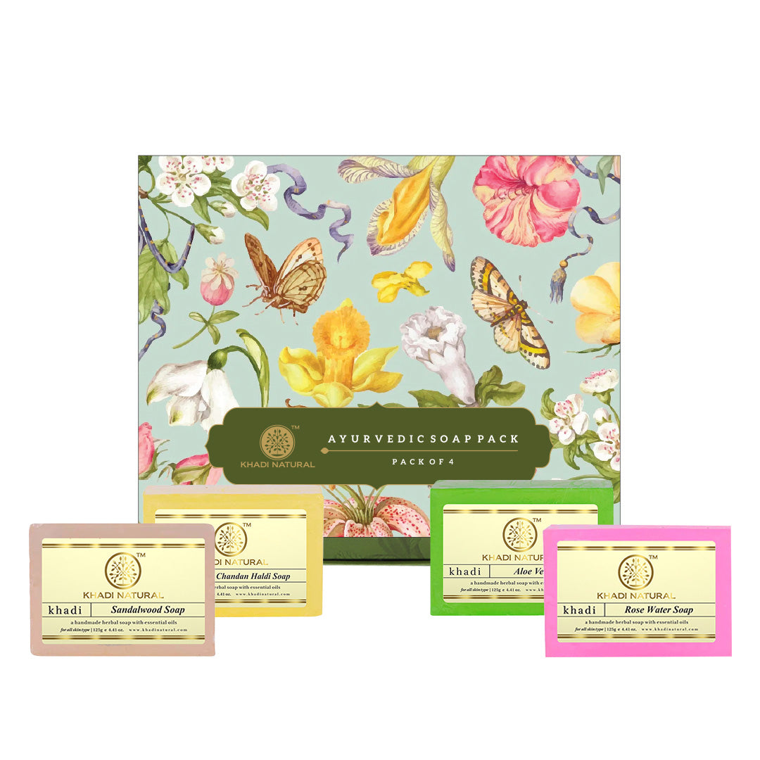 Khadi Natural Ayurvedic Soap Kit Combo Pack Of 4 – 100gm Each 