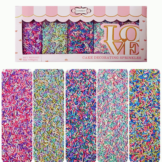 Confect Rainbow Magic Sprinkles | (02) Mix Colourful Sprinkles