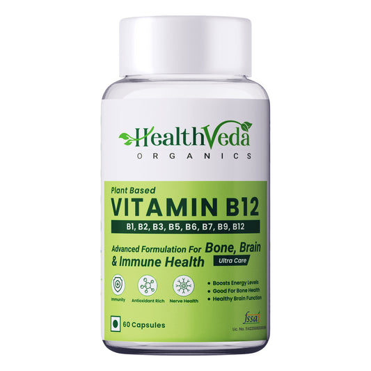Health Veda Organics Plant Based Vitamin B-12 Capsules Health Veda Organics
