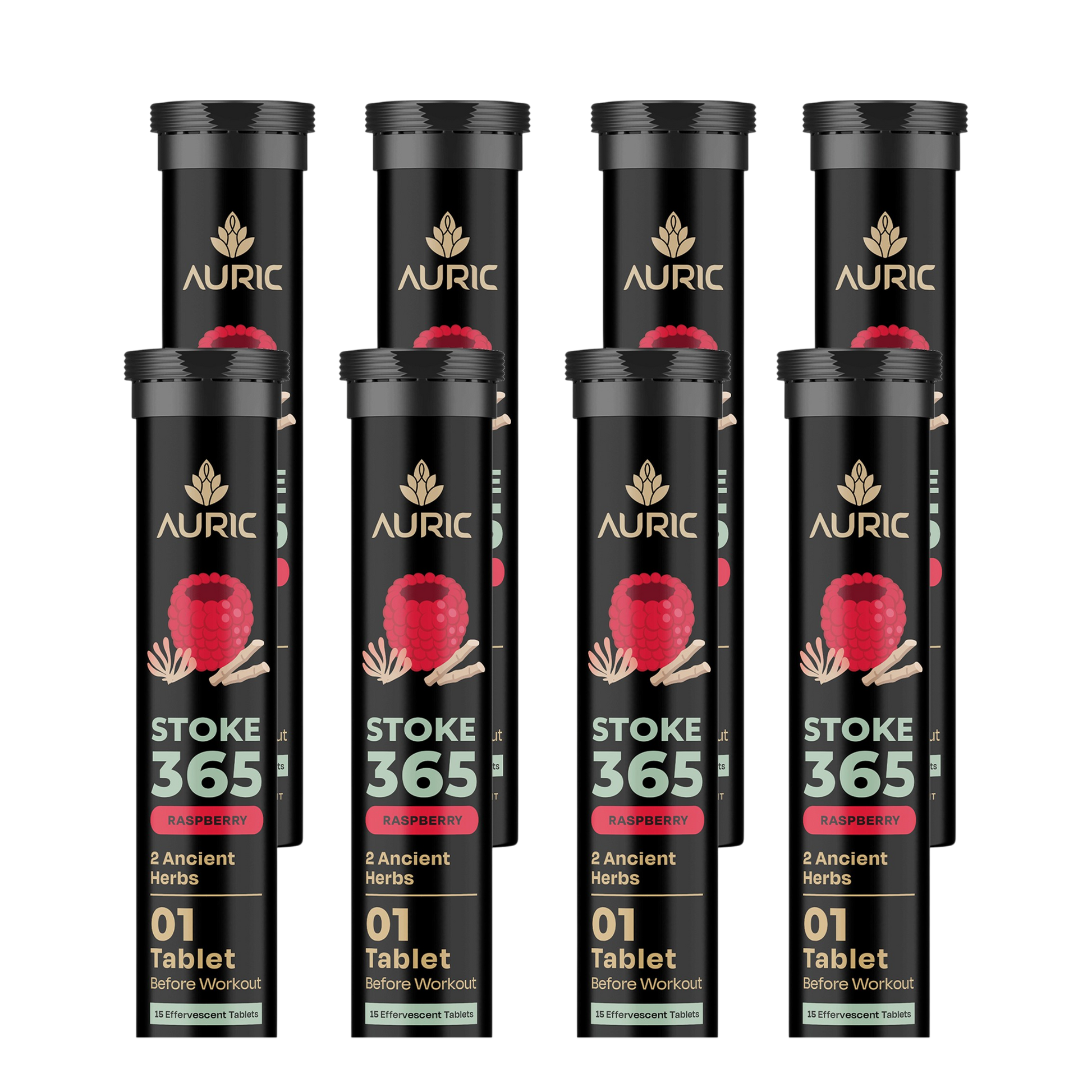 Auric STOKE365 Effervescent Tablets | Raspberry Flavour