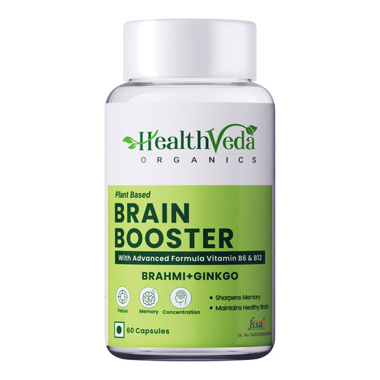 Health Veda Organics Plant Based Brain Booster Capsules 