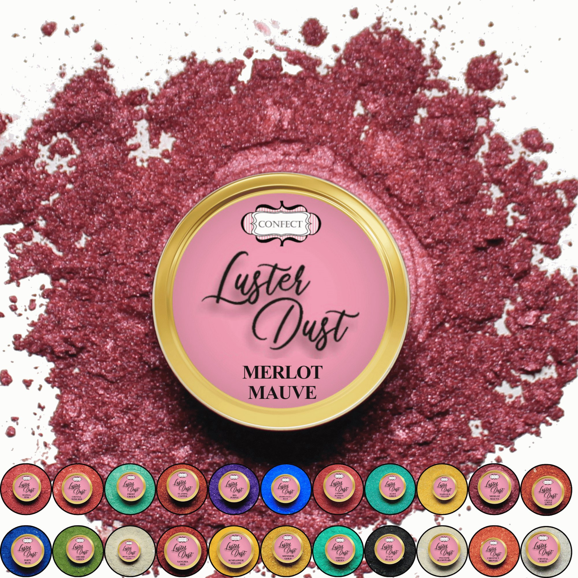 Confect Merlot Mauve | Edible Luster Dust