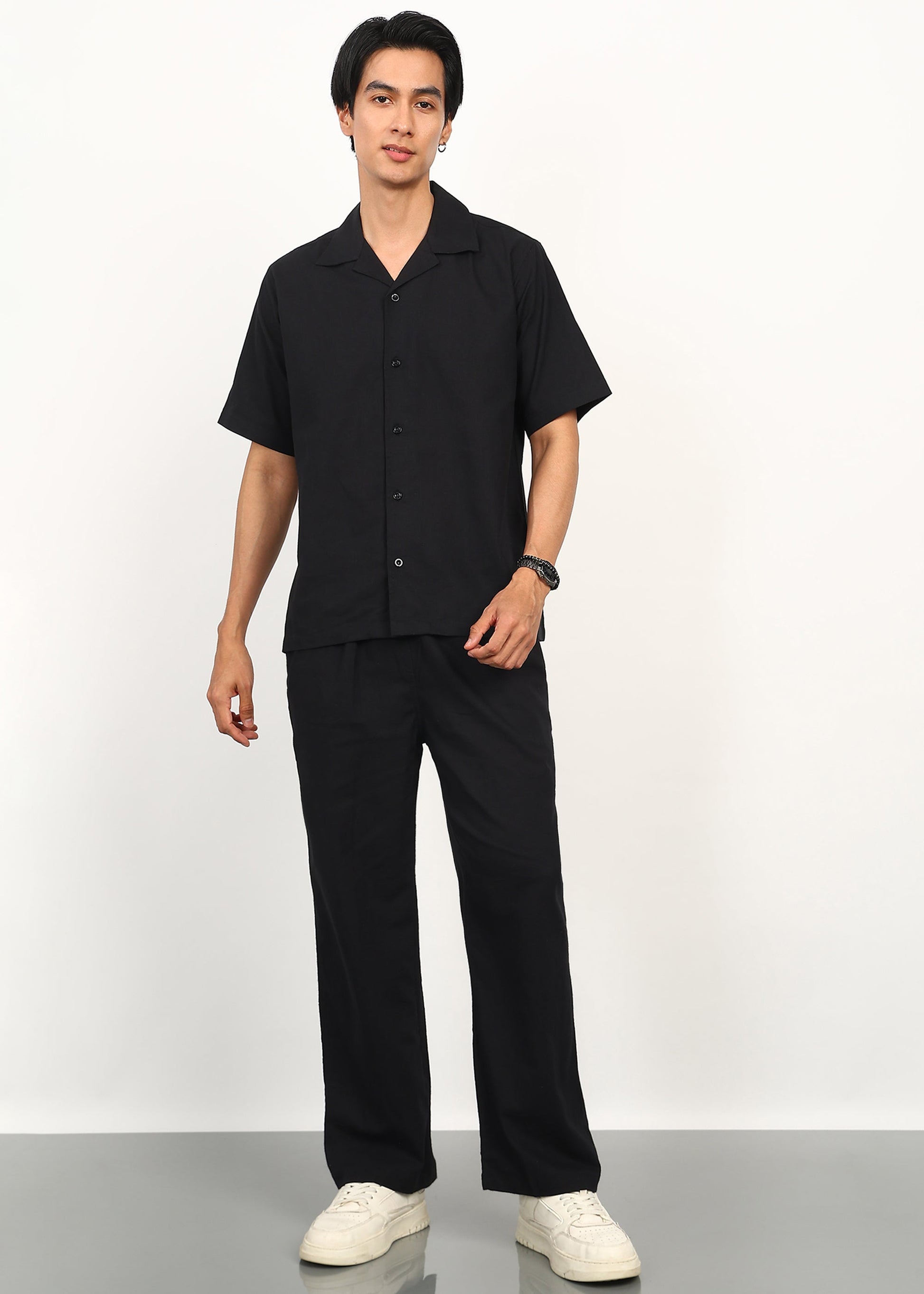 Fabmade Midnight Black Linen Co-Ord