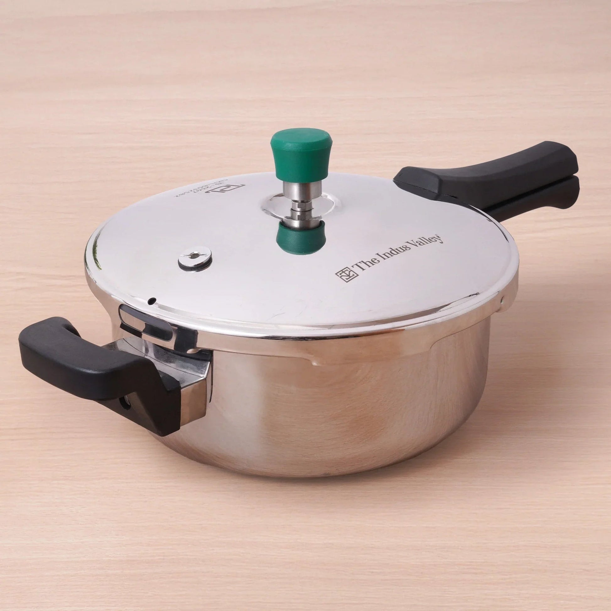 The Indus Valley Tri-ply Stainless Steel Pressure Pan, Premium Quality, 3 Layer Thick Body, Heavy Bottom, 100% Food-safe, ISI Certified, Induction & Gas, 3.5/5L  Grab2Buy The Indus Valley Grab2Buy
