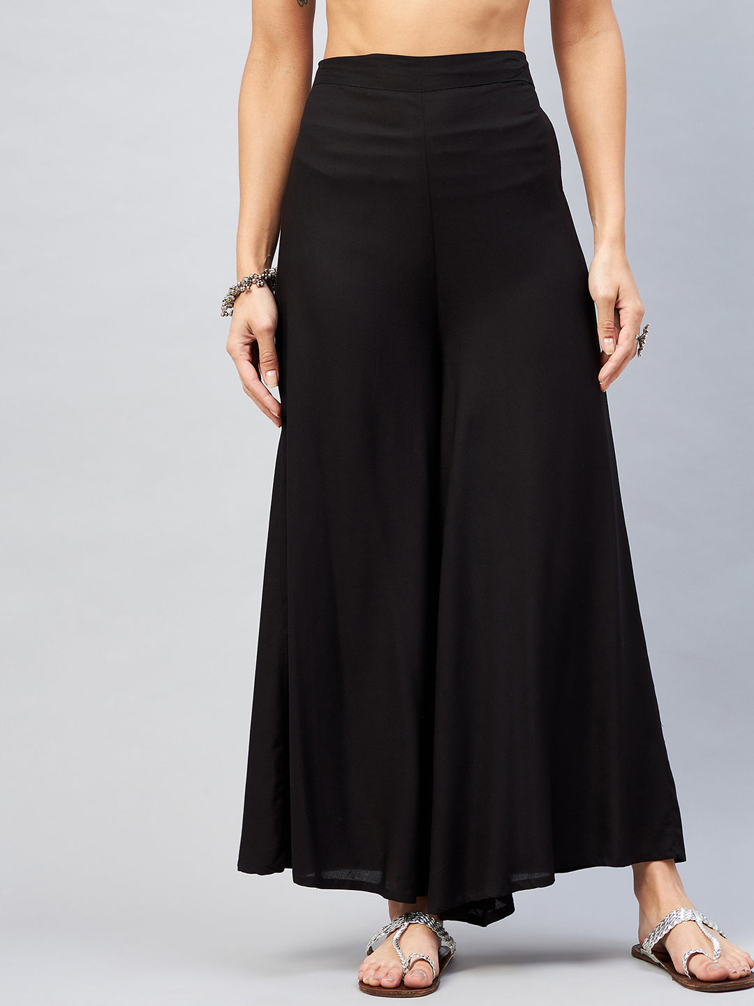 InWeave Solid Black Palazzo 