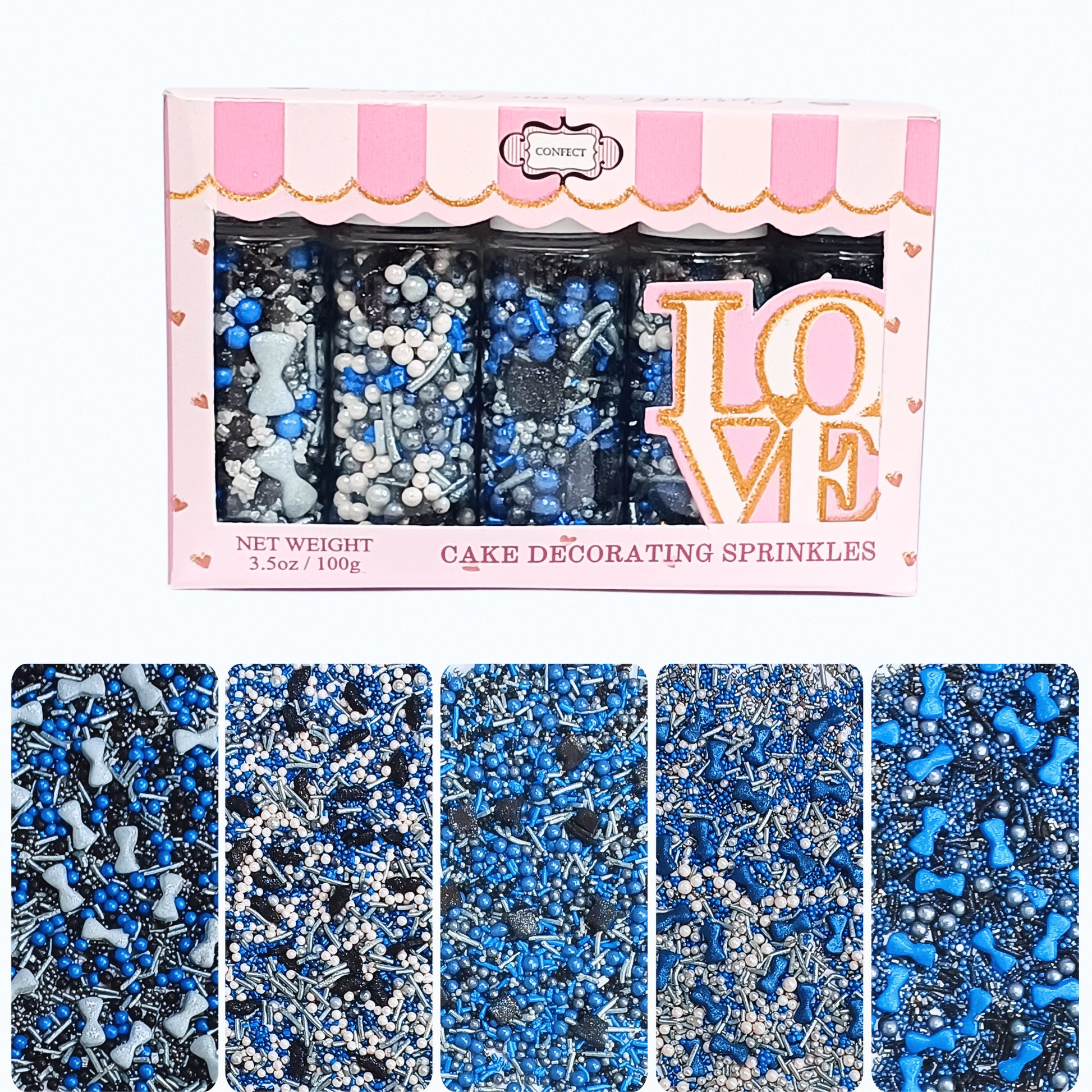 Confect Black, Blue & White | (04) Father's Day Sprinkles