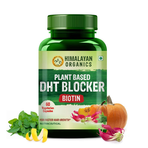 Himalayan Organics Plant Based DHT Blocker Vegetarian Capsules 
