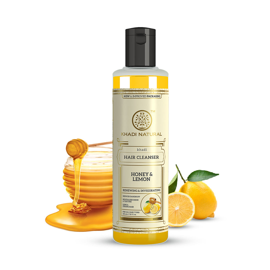 Khadi Natural Honey & Lemon Hair Cleanser - 210ml 