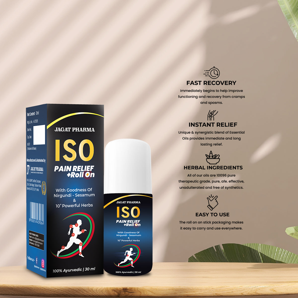 Jagat Pharma Osteo Balance + Roll-On: Strong Bones & Quick Relief Combo 