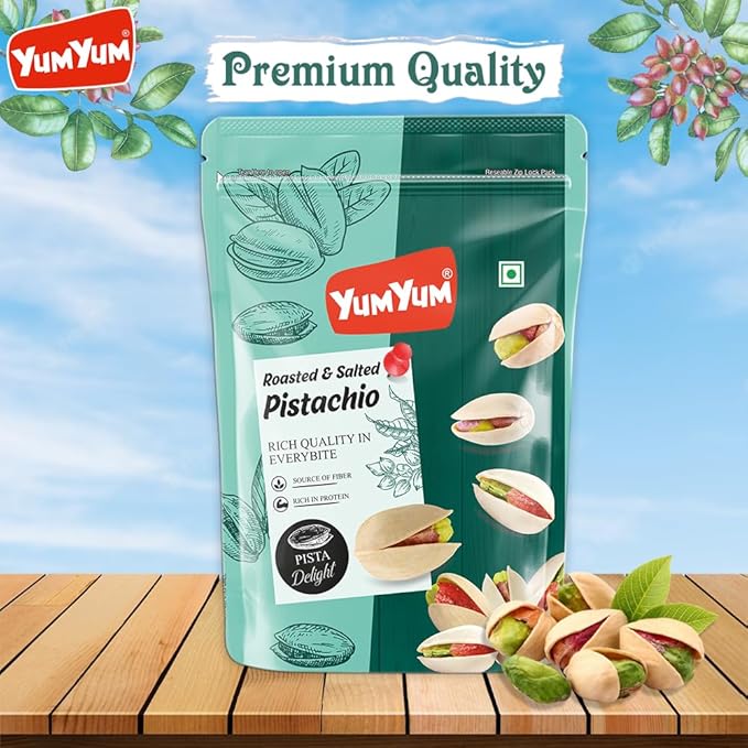 Yum Yum Roasted & Salted Pistachios Pouch  Grab2Buy Yum Yum Grab2Buy