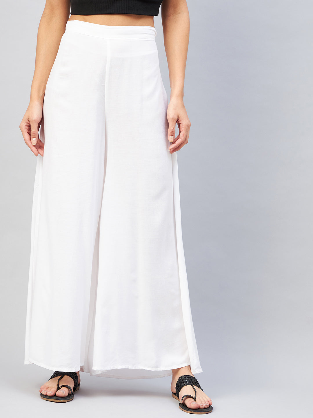 InWeave Solid White Palazzo 