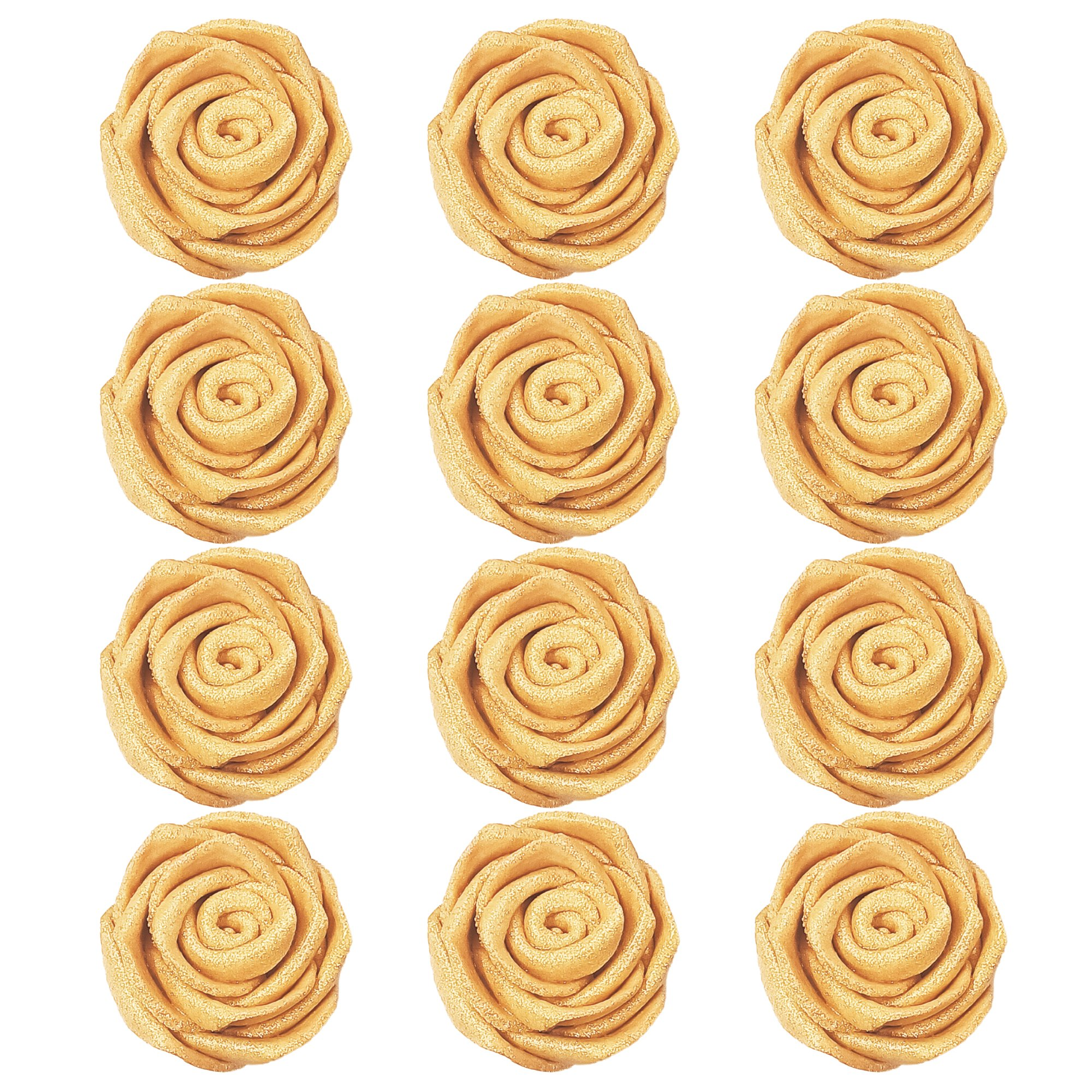 Confect Champagne Gold | Edible Metallic Sugar Roses Topper