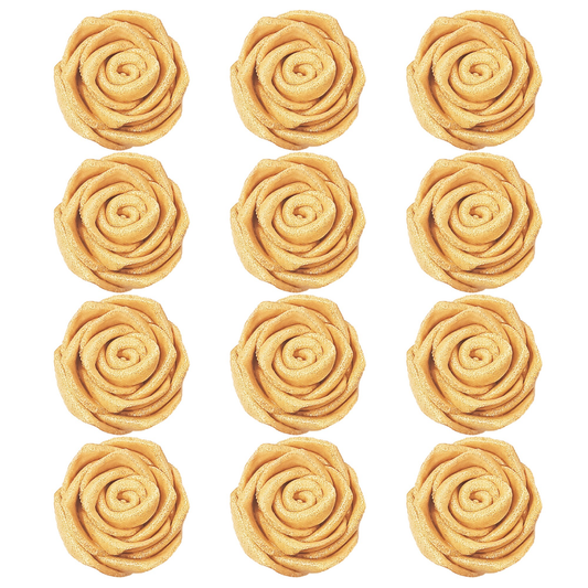 Confect Champagne Gold | Edible Metallic Sugar Roses Topper