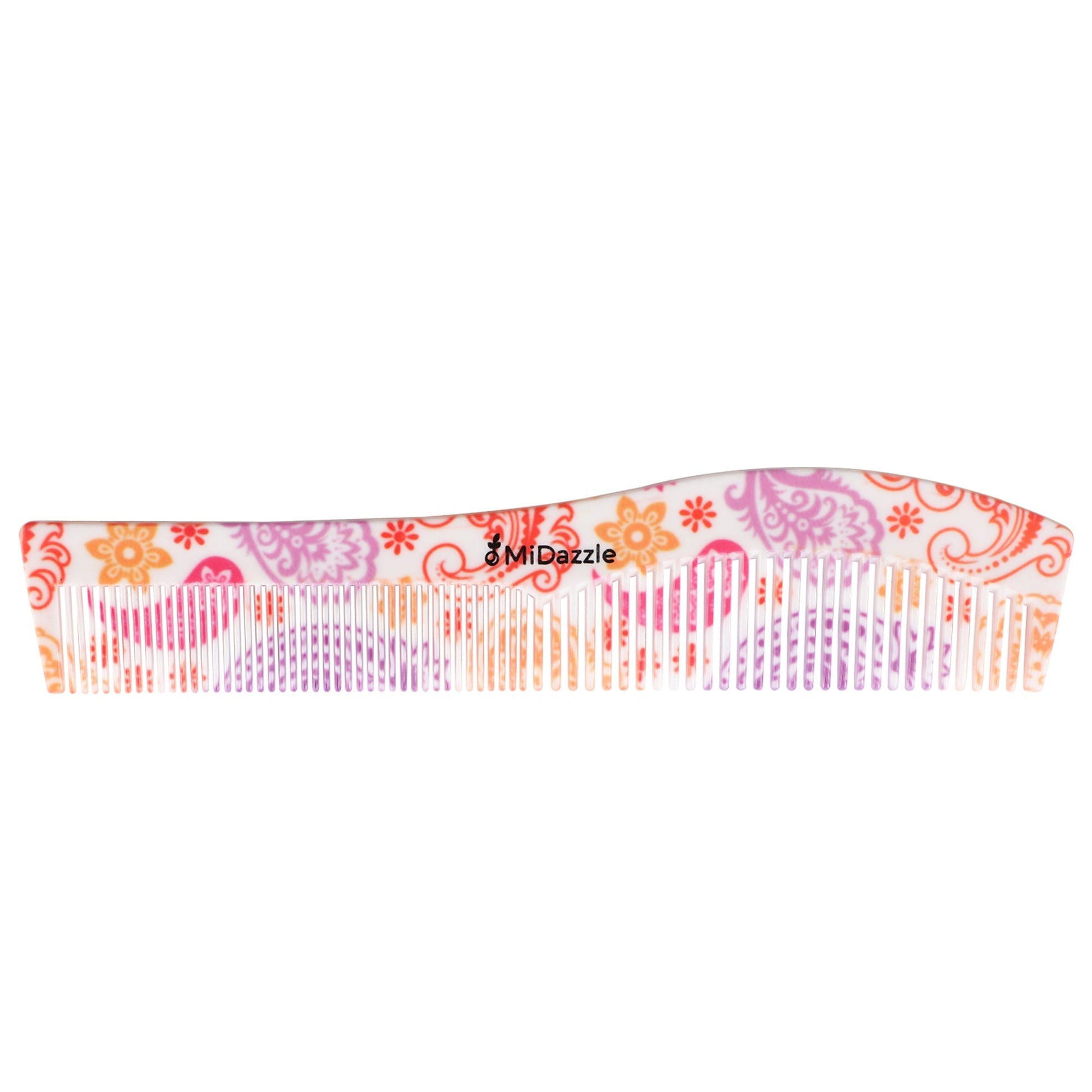 MiDazzle 360 Floral Dual Teeth Comb - Large