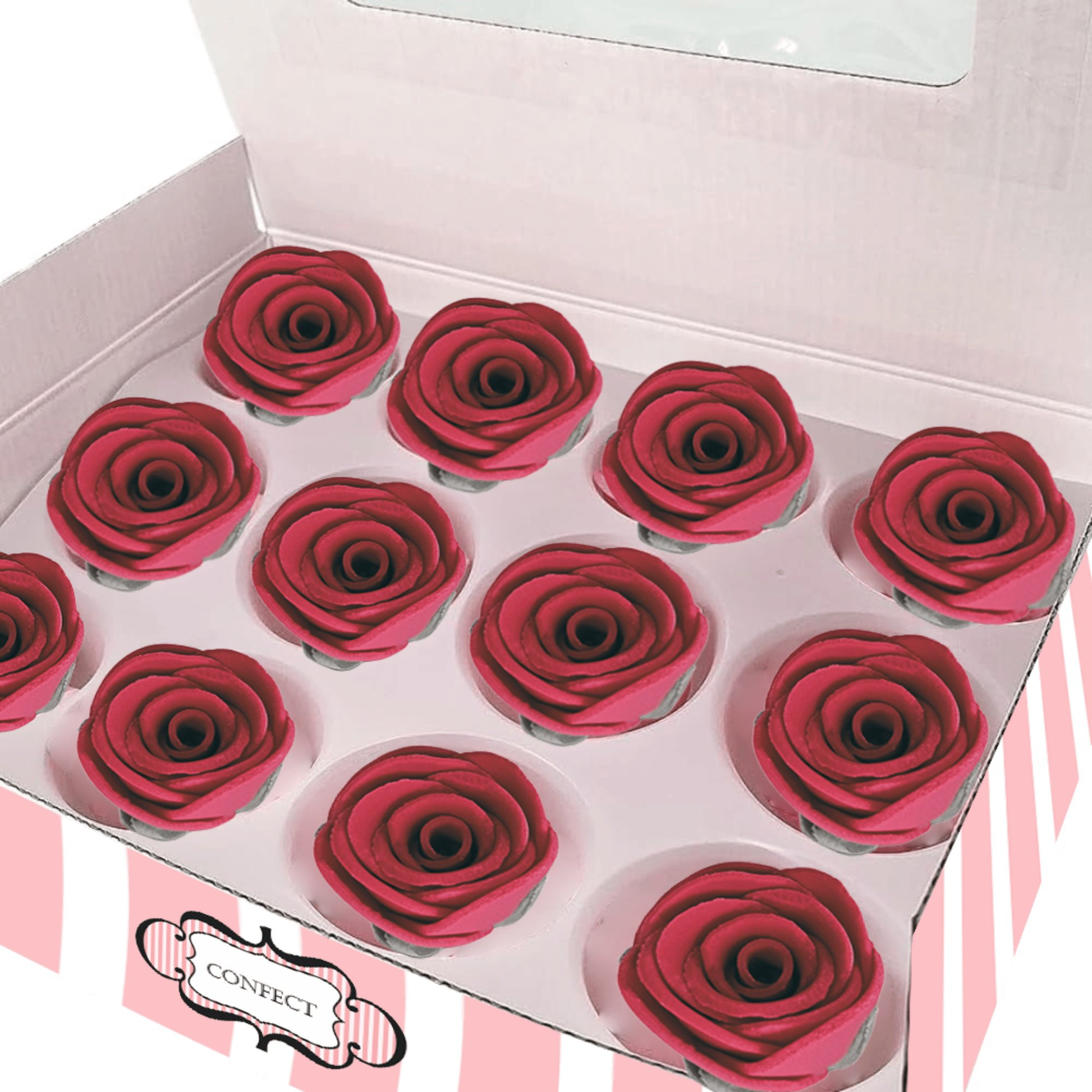 Confect Burgundy | Edible Sugar Flowers