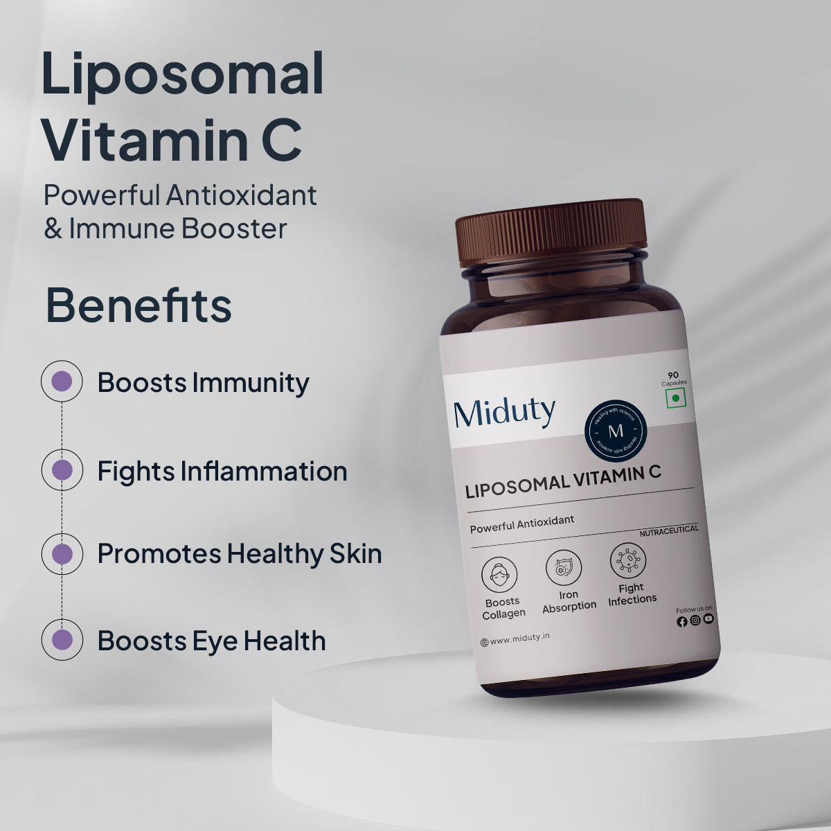 Miduty by Palak Notes Patented Liposomal Vitamin C Capsules - Grab2buy