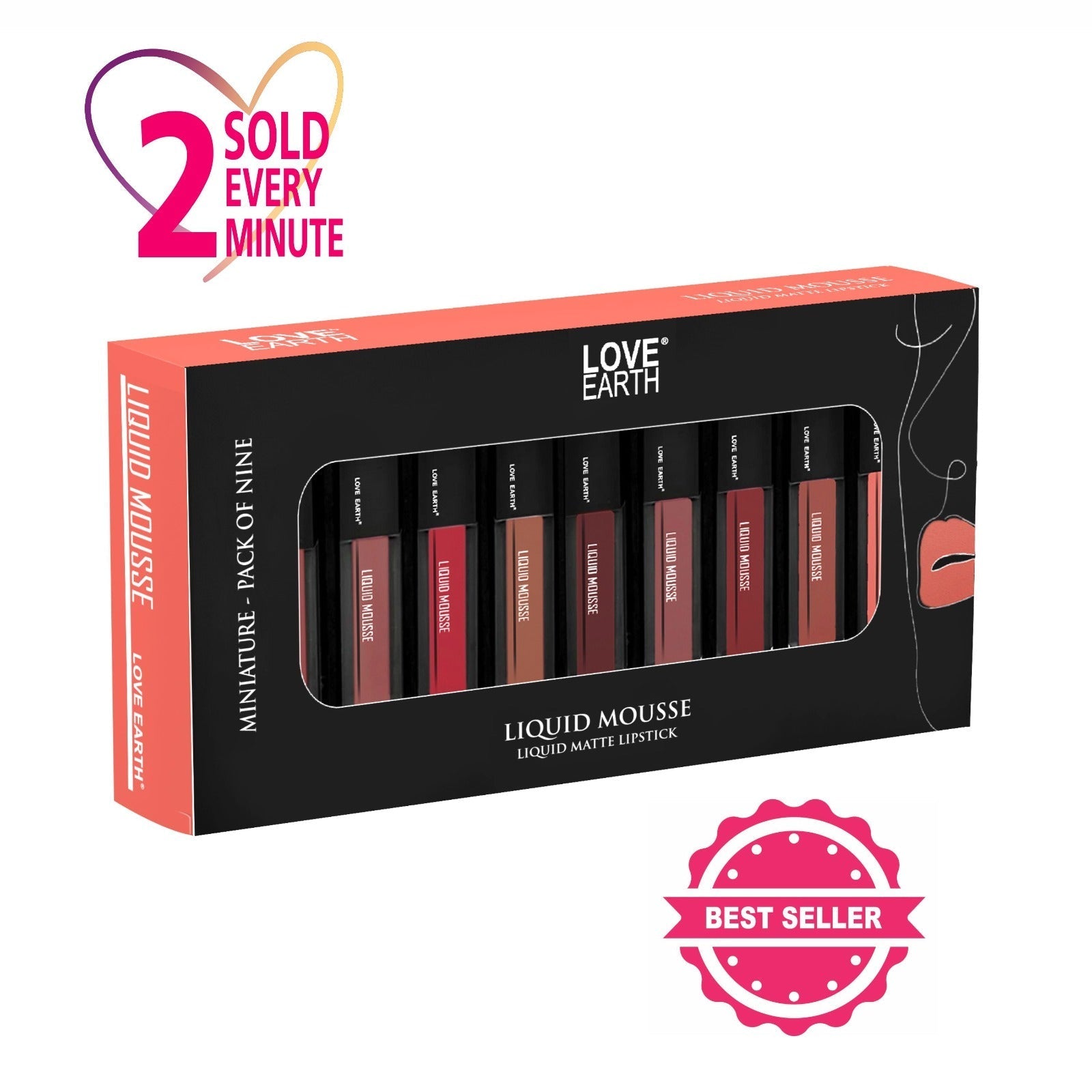 Love Earth Liquid Mousse Miniature Liquid Matte Lipstick 