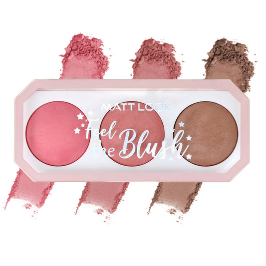 Matt Look Feel The Blush Baked Blush Trio Palette - 01 In The Nude
