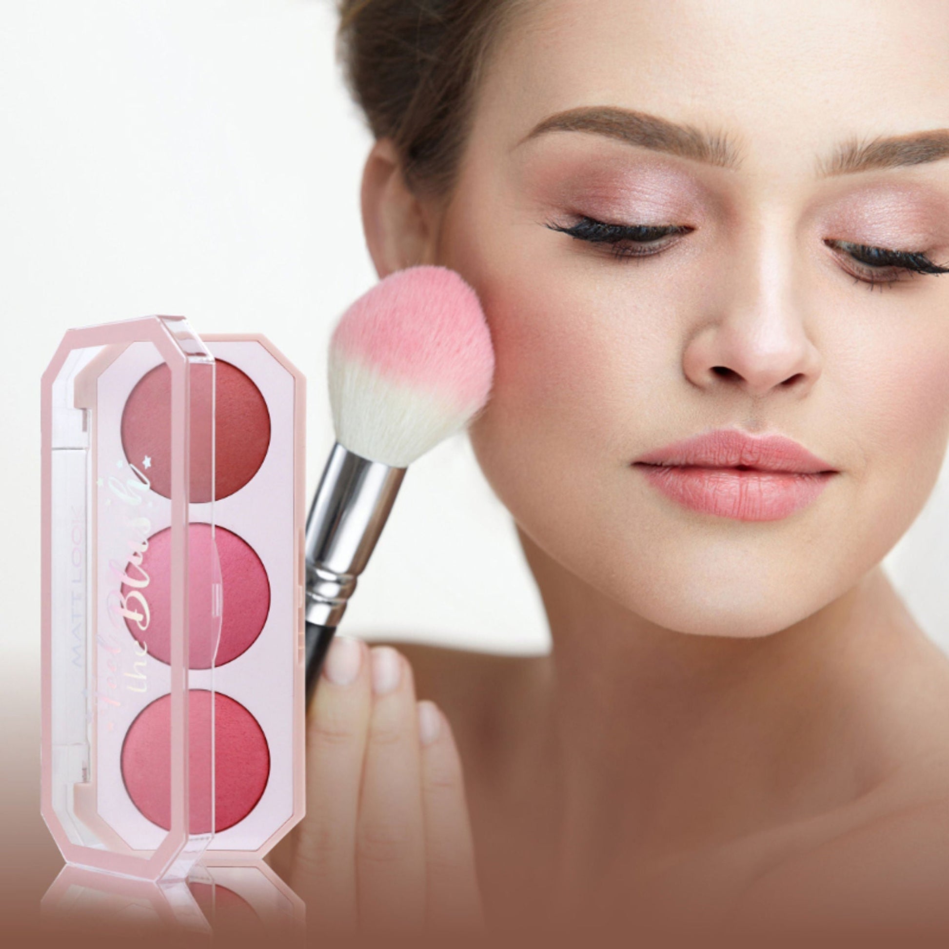 Matt Look Feel The Blush Baked Blush Trio Palette - 01 In The Nude 
