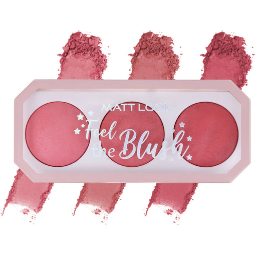 Matt Look Feel The Blush Baked Blush Trio Palette - 03 Fascinated
