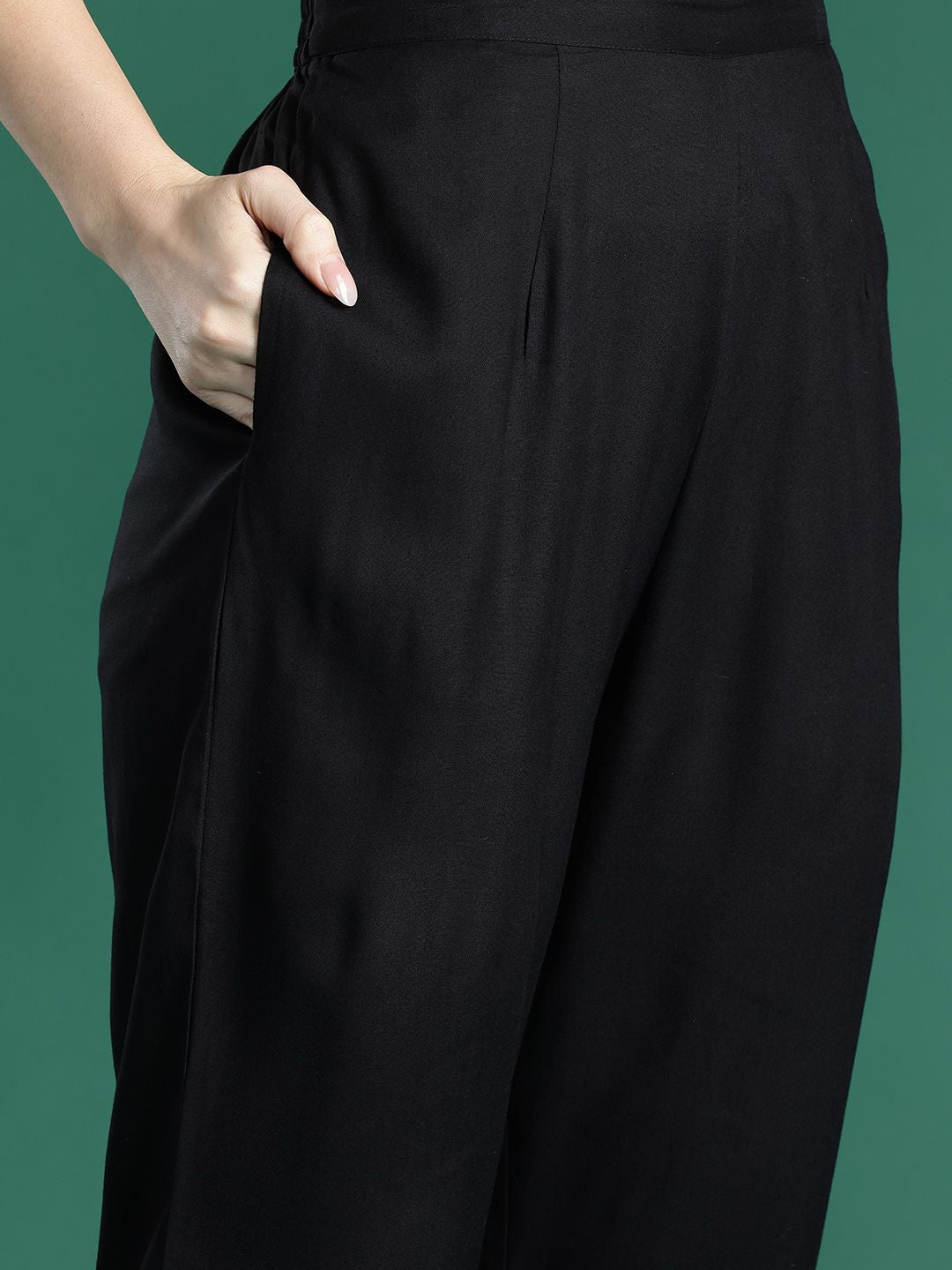 Indo Era Ethnic Motifs Embroidered Regular Kurta with Trousers