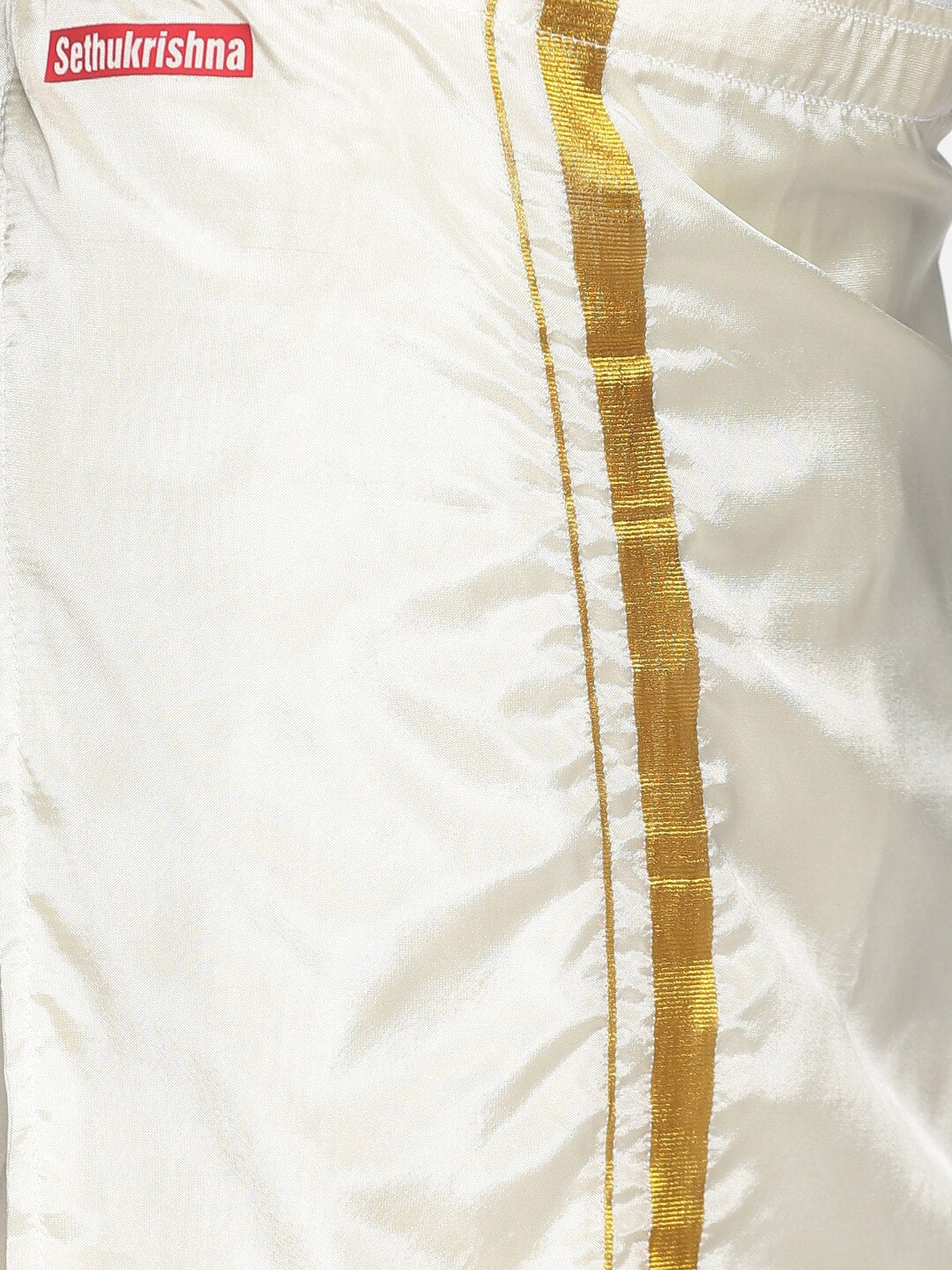 Sethukrishna Boys Blue & White Shirt with Veshti Set