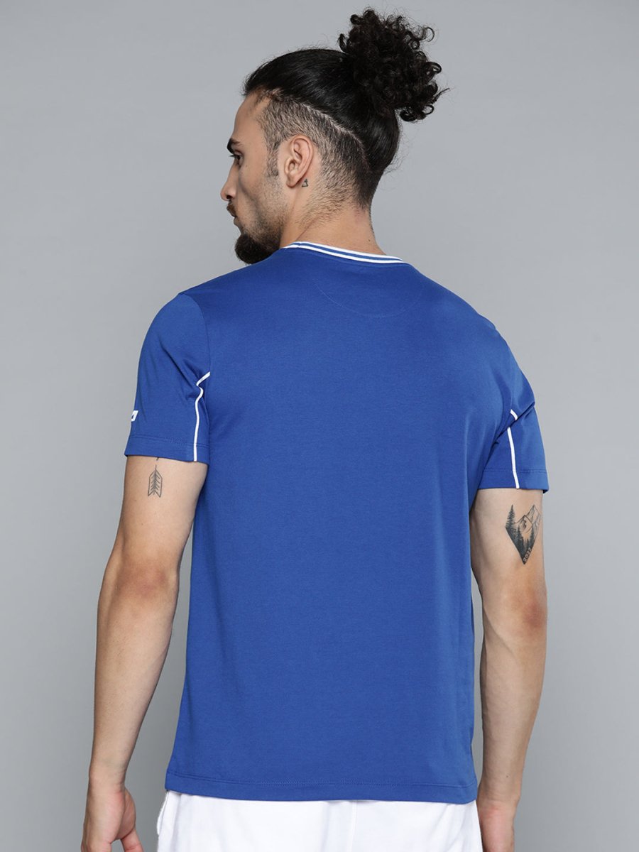 Alcis Men Blue Slim Fit Training or Gym T-shirt 