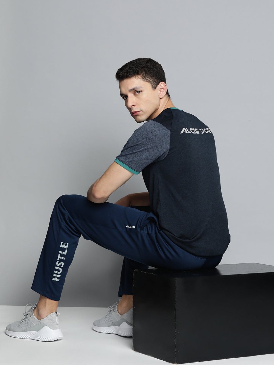 Alcis Men Colourblocked Dry Tech Slim Fit T-shirt 