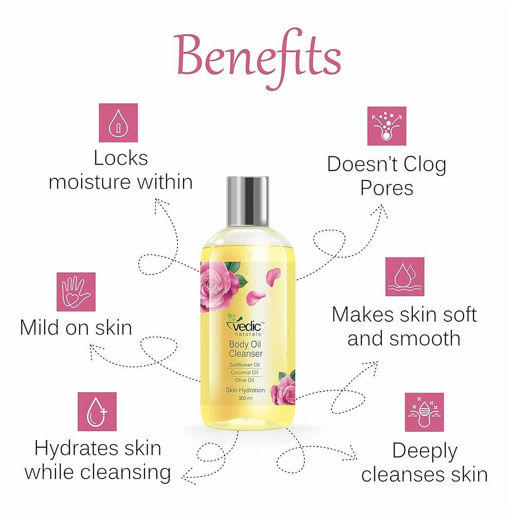 Vedic Naturals Organic Body Oil Cleanser Shower Oil (Body Wash)  Grab2Buy Vedic Naturals Grab2Buy