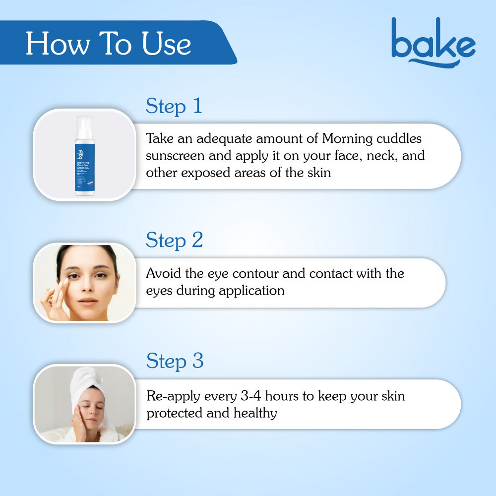 Bake Morning Cuddles 5% Niacinamide Sunscreen SPF 70  Grab2Buy Bake Grab2Buy