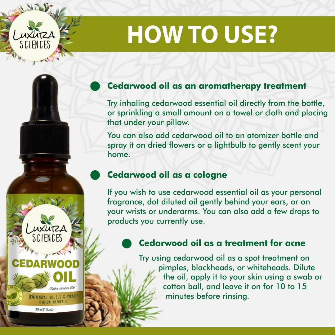 Luxura Sciences Organic Cedarwood Essential Oil 