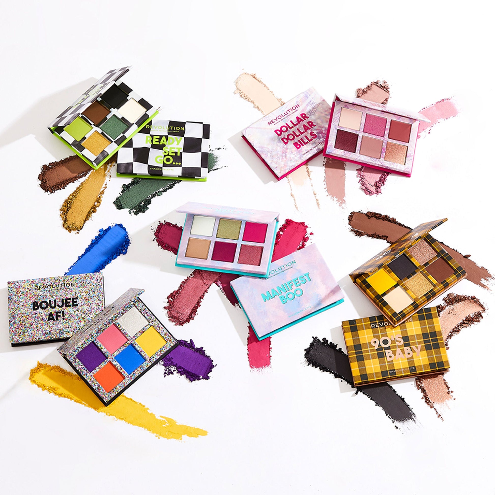 Makeup Revolution Power Eyeshadow Palette 90's Baby - Ready Set Go