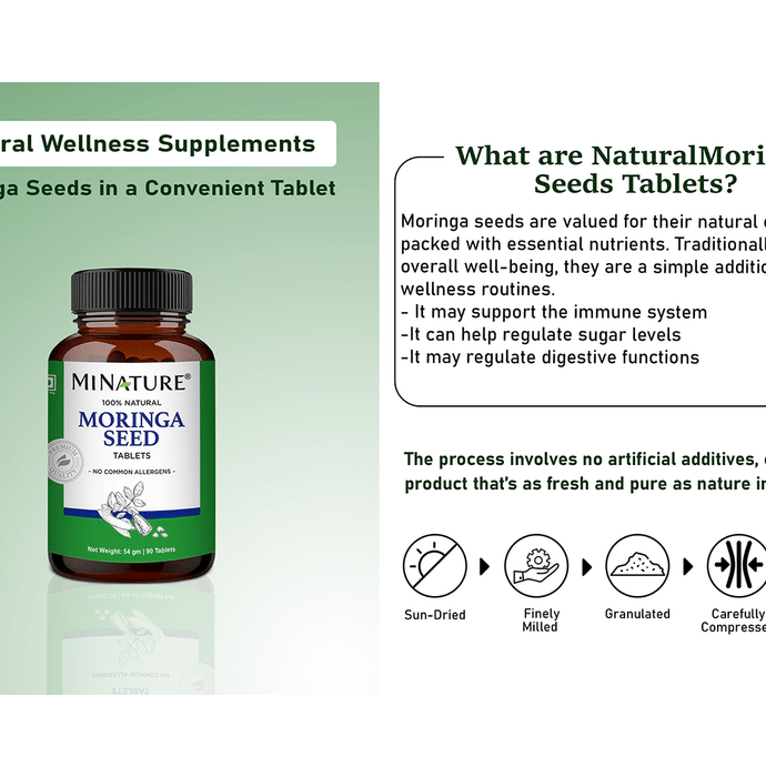 Minature Moringa Seed Tablets 