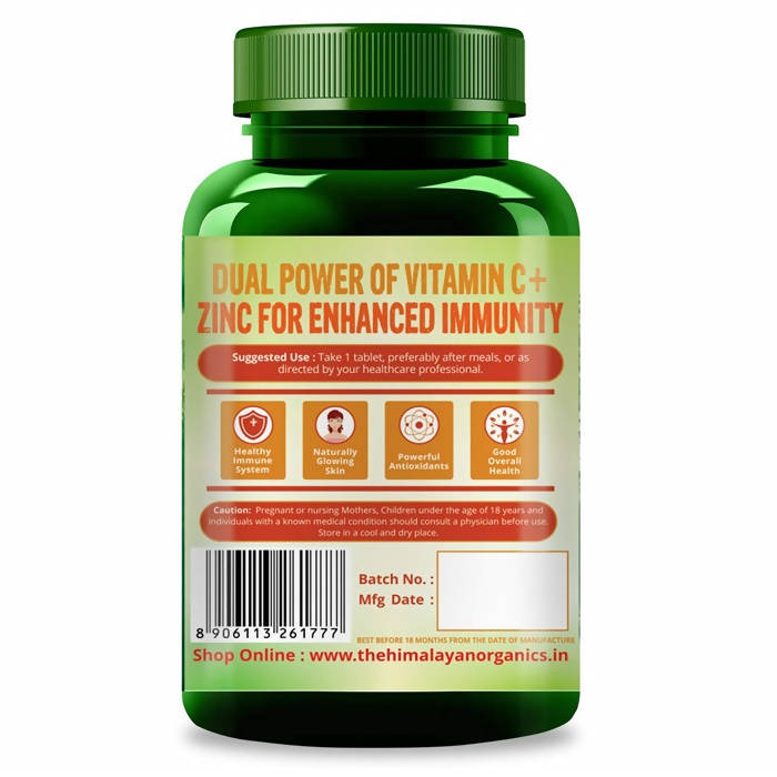 Himalayan Organics Zinc With Vitamin C Tablets 