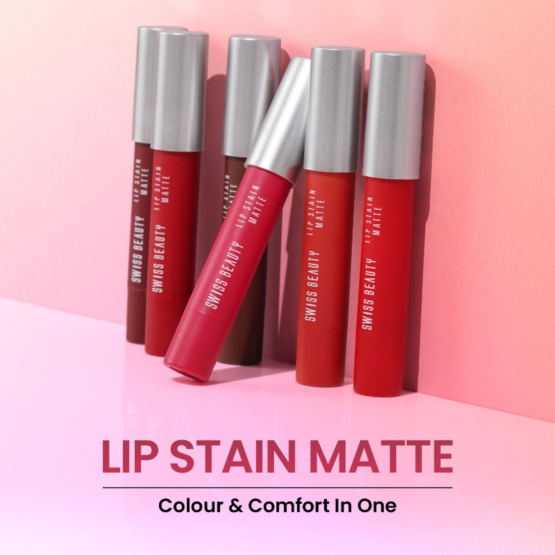 Swiss Beauty Lip Stain Matte Lipstick - 203 Hazlenut